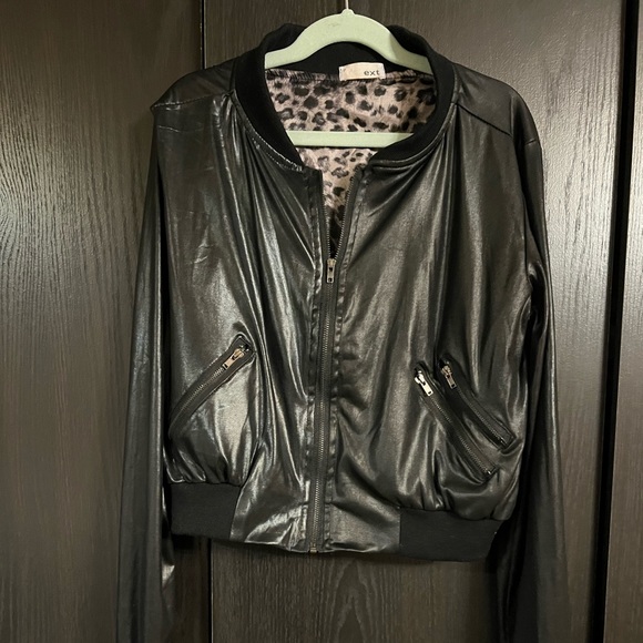 Women bomber jacket black metallic - Picture 1 of 2